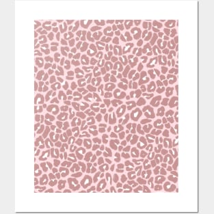 Blush Pink Leopard Print Posters and Art